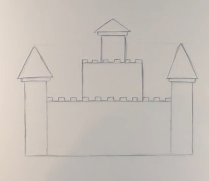 Древний город поэтапное рисование