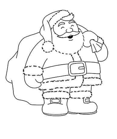 Дед Мороз рисунок фломастерами