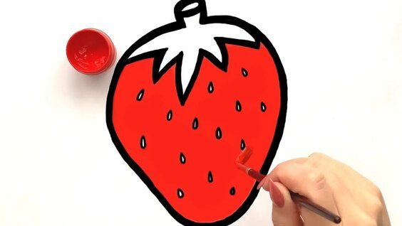 Рисование для детей клубника