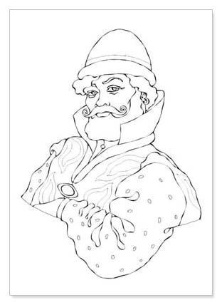 Купец раскраска