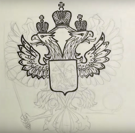 Герб России рисунок