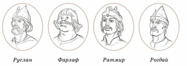 Руслан и Людмила раскраска