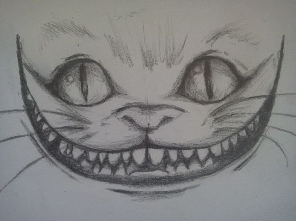 Чешир рисунок для срисовки