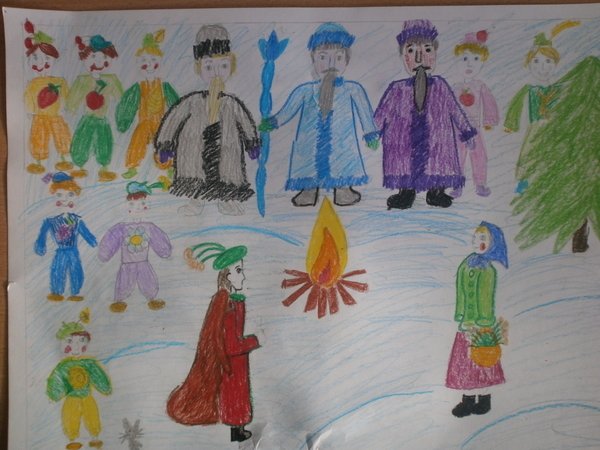 Детский рисунок 12 месяцев