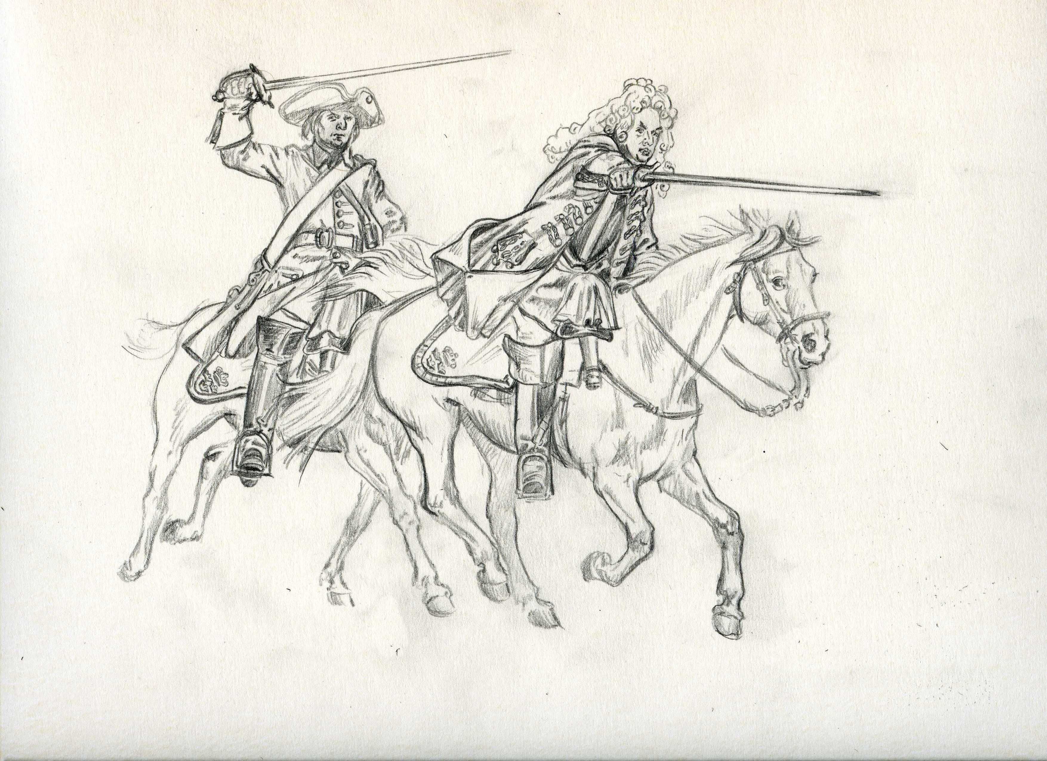Полтавская битва рисунок