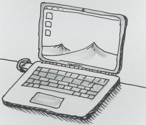 Лёгкие рисунки на ноутбуке