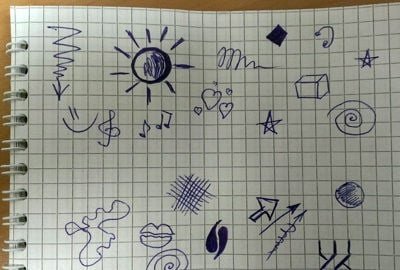 Рисунок ручкой на бумаге