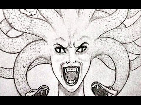 Медуза Горгона рисунок для 3 класса