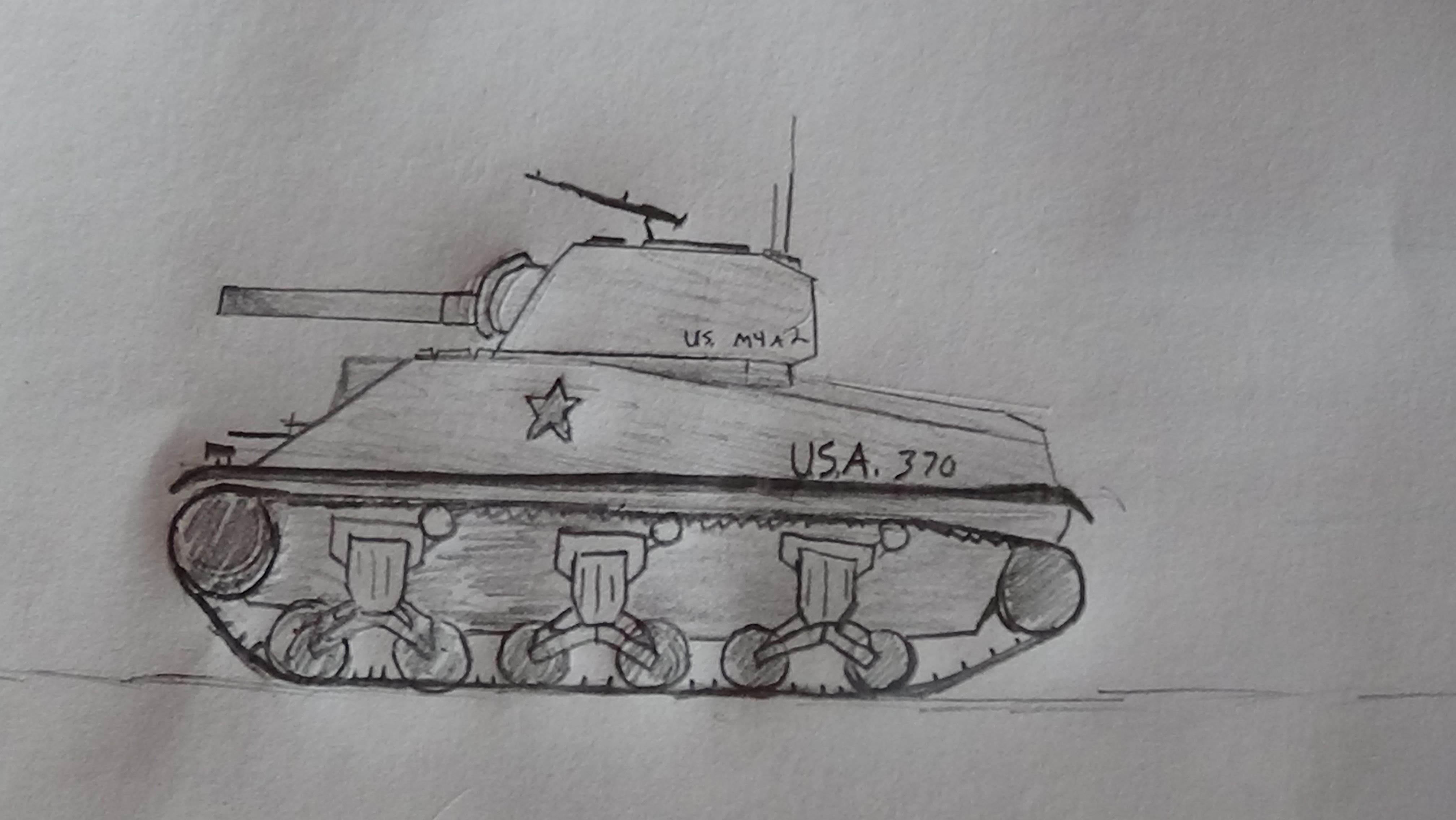 Нарисовать танк т 34 спереди