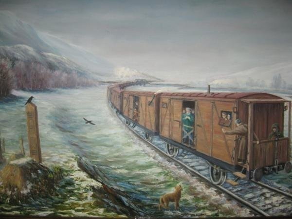 Выселение ингушей рисунки