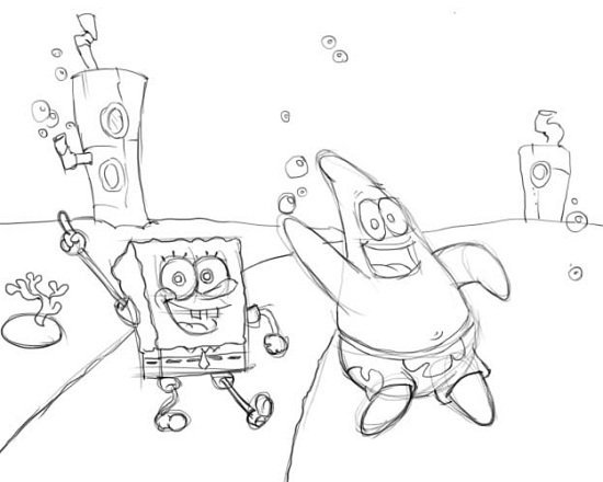 Спанч Боб для рисования