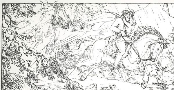 Лесной царь Шуберт рисунок