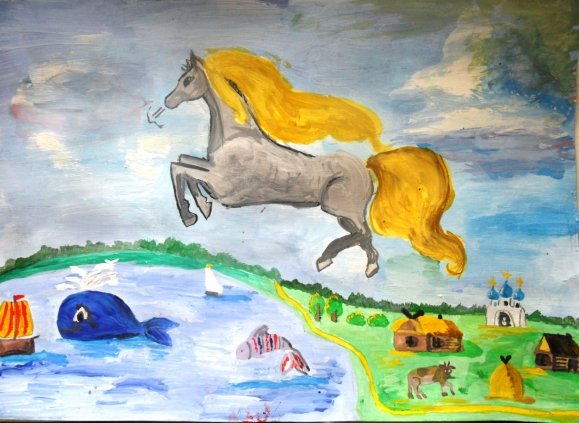 Раскраска из сказки Сивка бурка