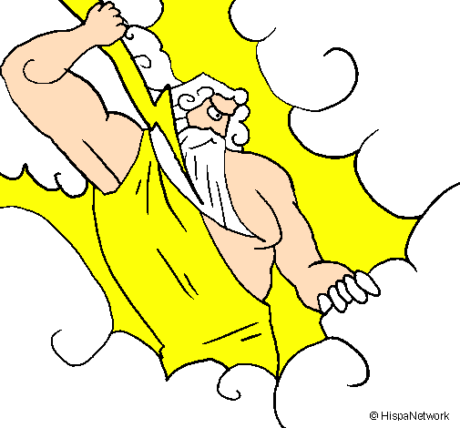 Зевс Бог древней Греции рисунок