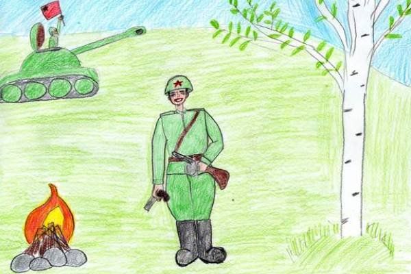 Война рисунок карандашом