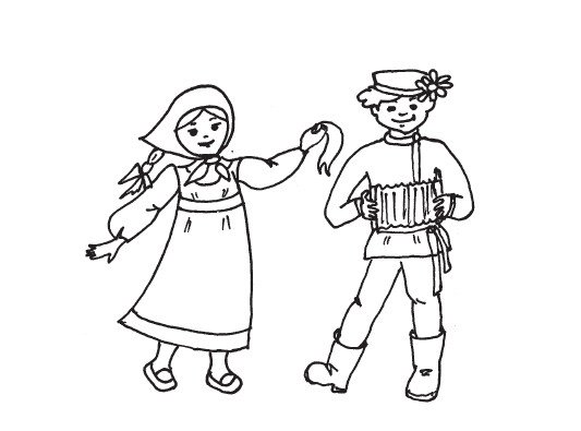 Фольклор раскраска