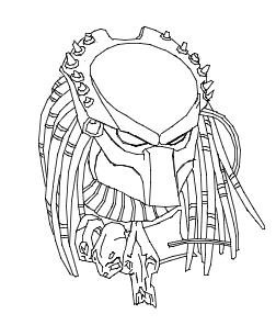 Маска хищника эскиз