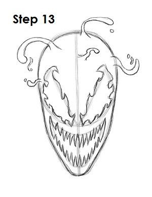 Маска Венома раскраска