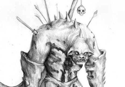 Ужасный монстр рисунок