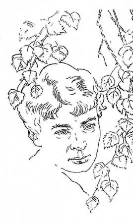 Есенин черно белый портрет