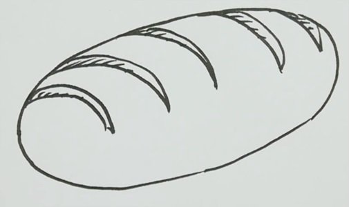 Рисование пошаговое хлеб