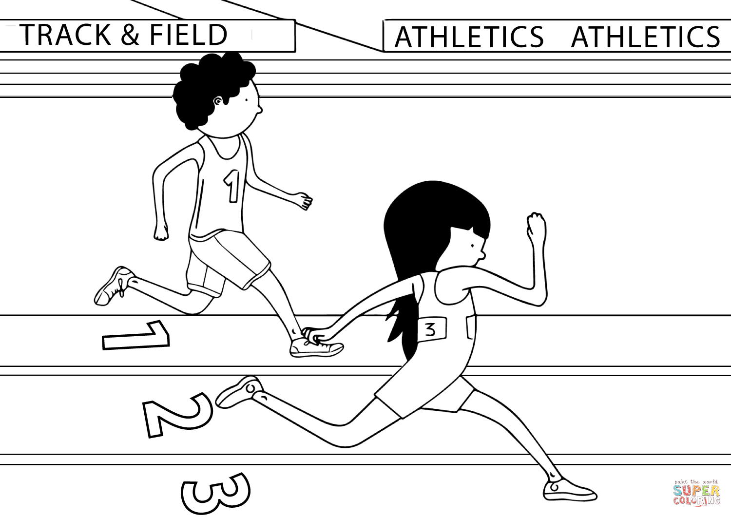 Раскраска на тему легкая атлетика