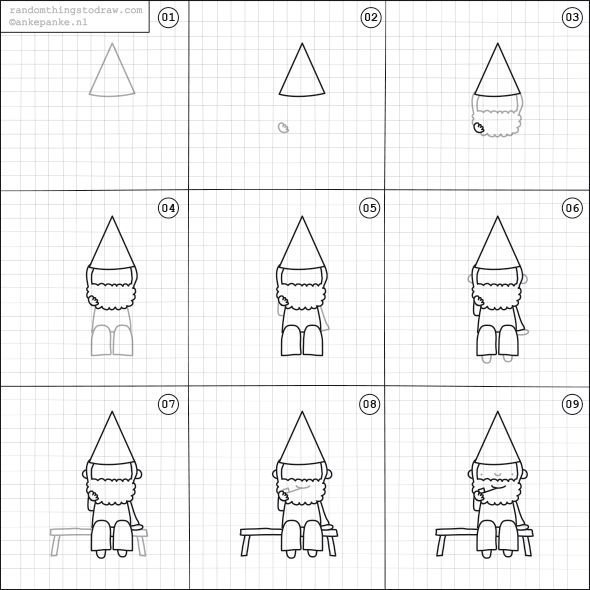 Рисование «маленький гномик» (Комарова т.с., с.42)