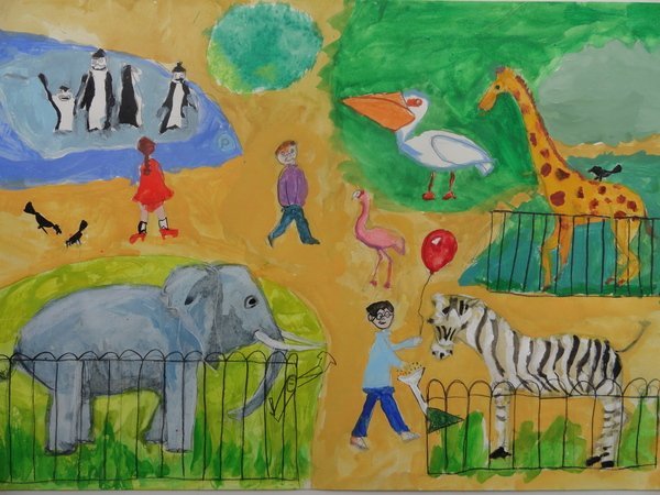 Рисование на тему зоопарк