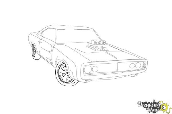 Раскраска Додж Чарджер из Форсажа