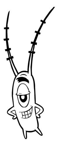 Раскраска планктон из губка Боб