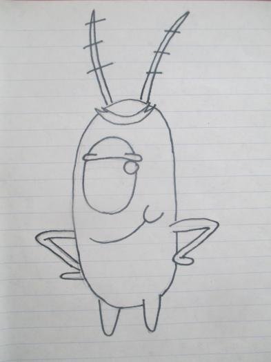 Планктон из Спанч Боба раскраска