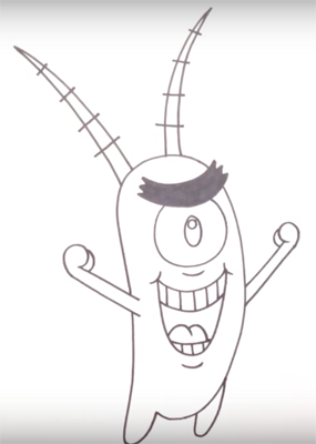 Маленький планктон из губки Боба