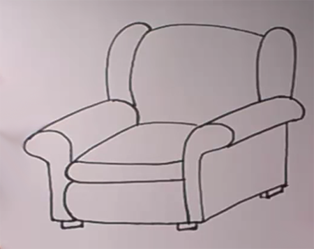 Кресло легко рисуется
