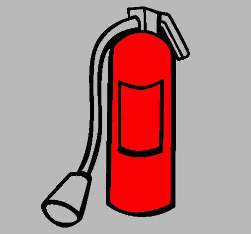 Поэтапное рисование огнетушителя