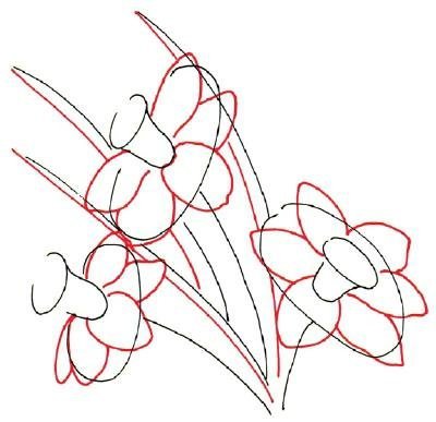 Рисунку детей детского сада нарциссы