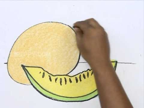 Дыня карандашом