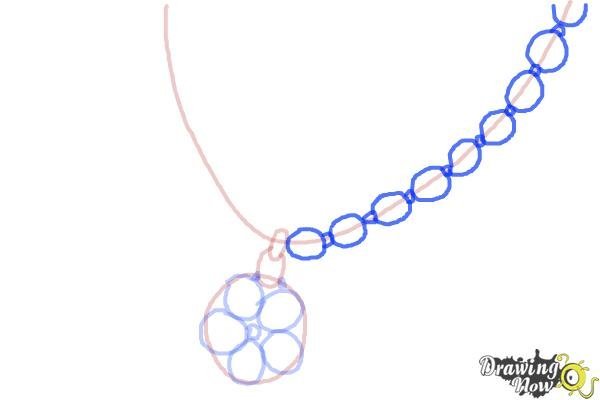 Ожерелье рисунок карандашом поэтапно