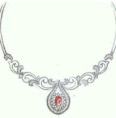 Эскизы ювелирных изделий колье