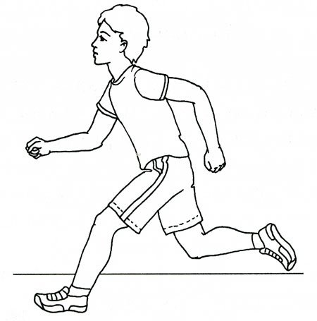 Бегущий человек раскраска