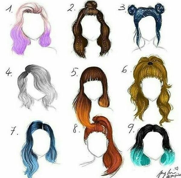 Идеи для волос рисование