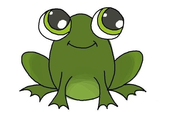 Фото нарисованной лягушки