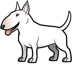 Раскраска собака бультерьер