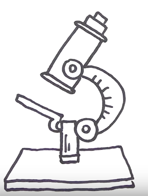 Микроскоп рисунок карандашом