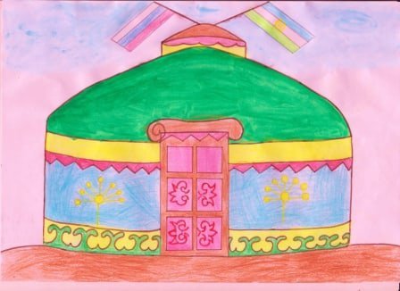 Рисование Башкирская юрта