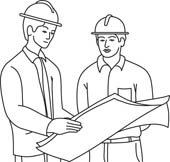Раскраска инженер Строитель