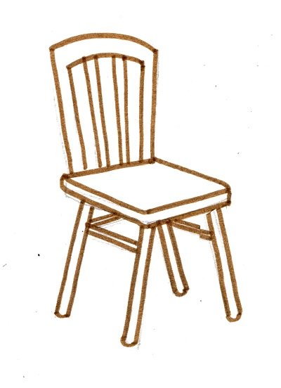 Нарисовать стул карандашом