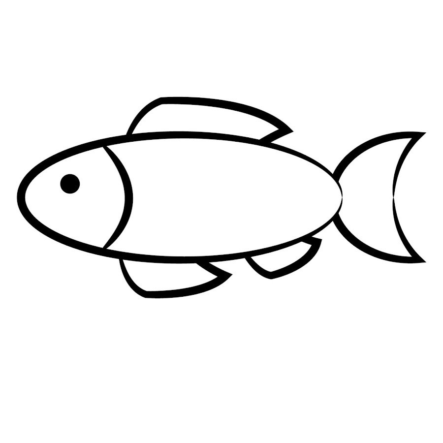 Рыба черно белая для детей