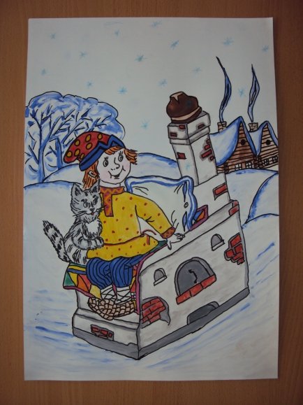 Рисунок к сказке по щучьему велению