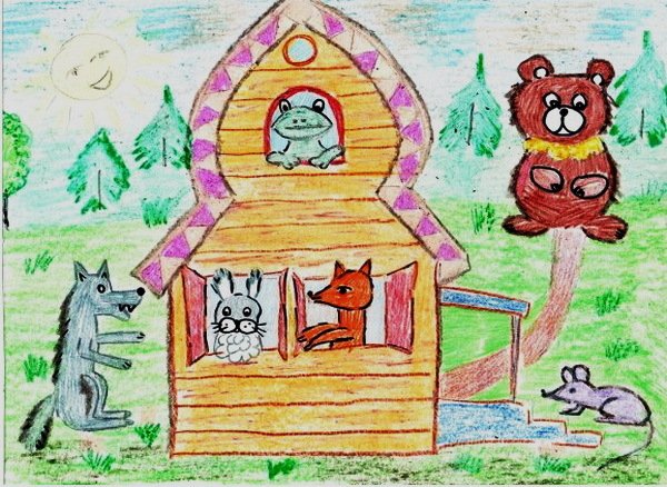 Теремок рисунок для детей