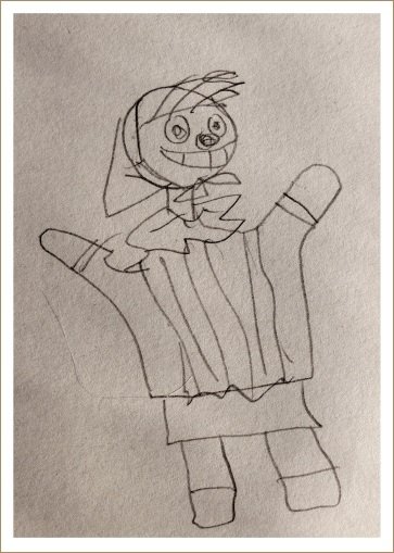 Эскиз костюма театрального героя